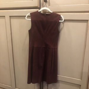 Vince Bordeaux colored lamb suede dress